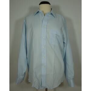 CARSON PIRIE SCOTT Dress Shirt size 16-1/2 Mens Light Blue Pin Stripe